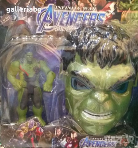 Светещи маски с фигурки на супергерой (Marvel Avengers), снимка 3 - Фигурки - 39295864