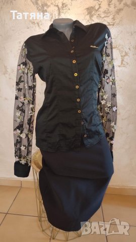 Риза с дантелени ръкави и бродерия и пола , снимка 6 - Ризи - 40608867