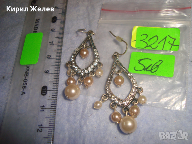 ПОСРЕБРЕНИ ПЕРЛЕНИ СКЪПОЦЕННИ с ЦИРКОНИ АРТ ДЕКО СТИЛ ОБЕЦИ 3217, снимка 3 - Обеци - 36511853