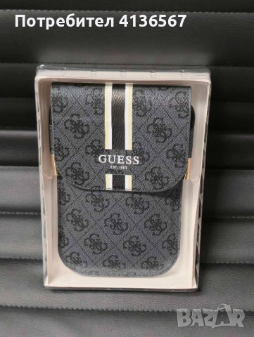 Луксозна дамска мини чанта GUESS – черна, оригинална, в кутия, снимка 2 - Чанти - 52341365