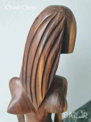 48см ръчна дърворезба статуетка/еротика/дизайнерска абстрактна дървена скулптура/фигура на гола жена, снимка 2 - Статуетки - 50310021