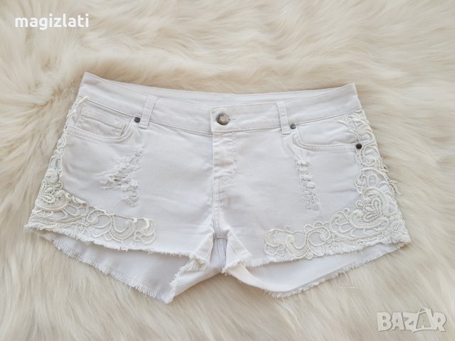 Бели дънкови панталони М-Л