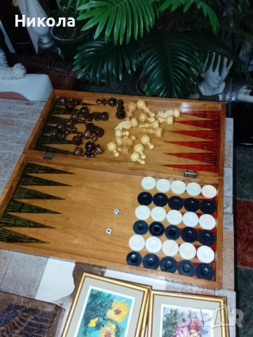 Шах табла 48/48 от соца с дървени фигури и пулове, снимка 14 - Къмпинг мебели - 51628607