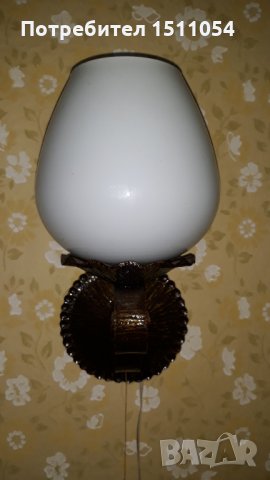 Лампа за стена от ковано желязо, снимка 1 - Полилеи - 32805238
