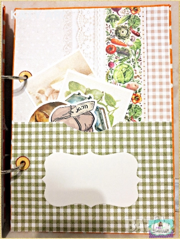 Ръчно изработен тефтер за рецепти, рецептурник в оранжево и червено, снимка 6 - Други - 52968918