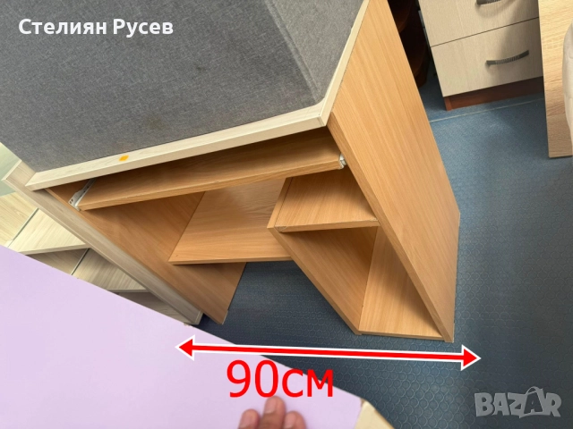 ученическо / работно бюро    лилаво бюро 105см широко цена 75 лв или 38,35 евро   дървесно жълто бюр, снимка 2 - Бюра - 51523211