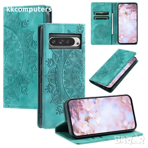 Google Pixel 9 Pro XL Totem Embossed Wallet Кожен Калъф и Протектор, снимка 4 - Калъфи, кейсове - 53097862