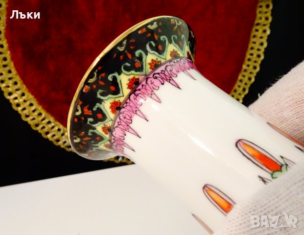 Китайска ваза,ръчно декорирана,злато. , снимка 9 - Вази - 37274764