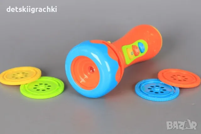 Музикален проектор с 4 диска със светещи картинки- бебешка играчка, снимка 3 - Образователни игри - 48328839