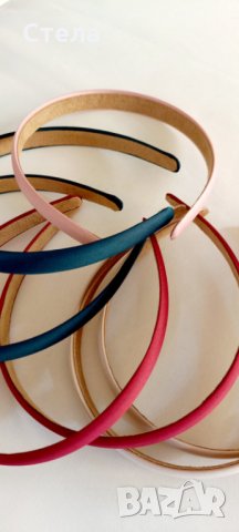 Диадеми за коса, аксесоари за глава, декорация, сатен, плат, метал, снимка 4 - Аксесоари за коса - 33394311