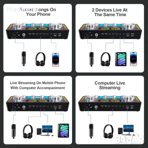 Професионален аудио миксер/Звукова карта на живо и стерео аудио интерфейс, снимка 4 - Друга електроника - 49359587