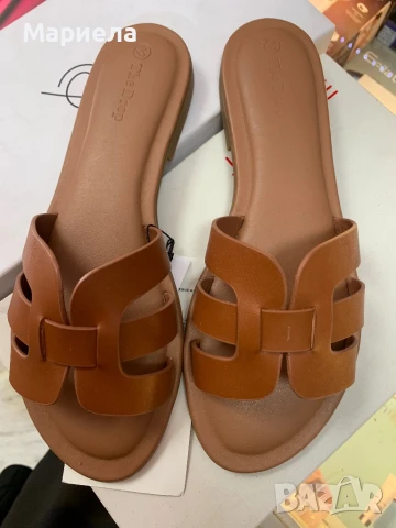 Дамски Чехли 39 Номер / The Drop / Елегантни Кожени Чехли, снимка 4 - Чехли - 50561692