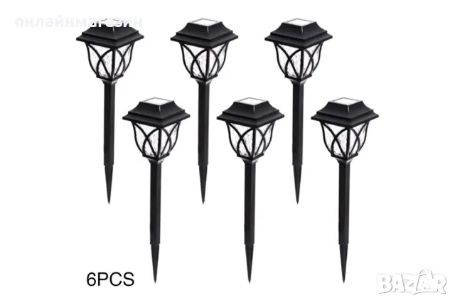 Комплект 6 броя соларни лампи за осветяване , снимка 1
