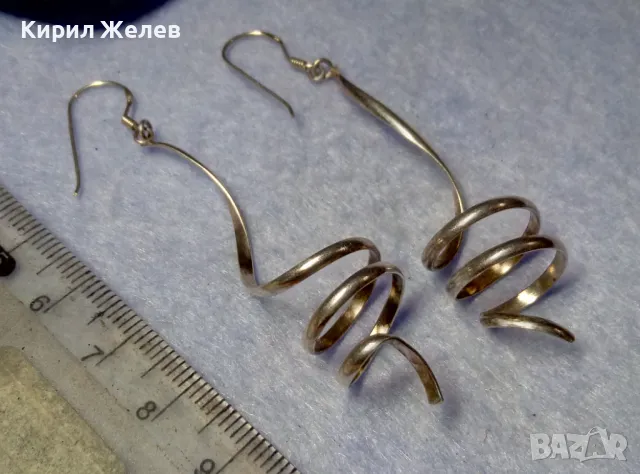 АРТИСТИЧЕН СТИЛЕН МОДЕЛ ФЕЕРИЧНИ СРЕБЪРНИ ОБЕЦИ СРЕБРО 925 РЪЧНА ФИНА ИЗРАБОТКА 30548