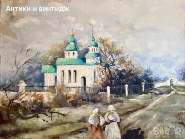 Маслена картина Руски сюжет платно