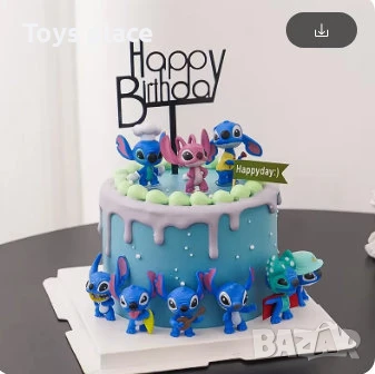 Комплект фигурки за торта Лило и Стич, пластмасови фигурки Lilo and Stitch , снимка 5 - Фигурки - 50657709