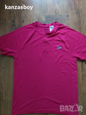 Wilson Men's Competition Henley Tennis - страхотна тенис тениска М КАТО НОВА, снимка 5 - Тениски - 44846446