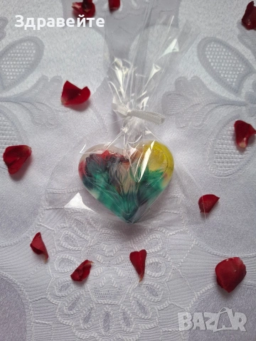 Глицеринови сапунчета цветя и сърчица с хипоалергенни етер масла+подарък , снимка 14 - Други - 53098710
