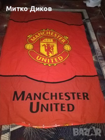 Манчестър Юнайтед Нов Спален комплект за одеяло 196х132см и калъфка за възглавница 90х70мм, снимка 1