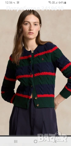 POLO Ralph Lauren Cable Wool / Cashmere Knit Womens Size XL НОВО! ОРИГИНАЛ! Дамска Жилетка, снимка 2 - Жилетки - 53210785