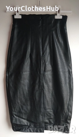 Крем от рози XS size Дамска кожена пола, снимка 2 - Поли - 53283105