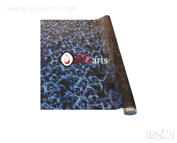 Фолио за хидрографика BLUE SKULL FLAME 50
