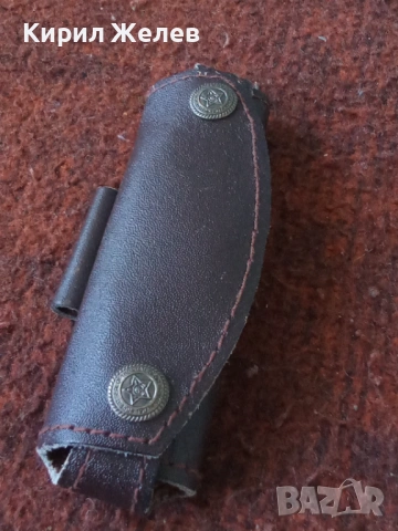 Сгъваем нож с кожен калъф 53693, снимка 2 - Колекции - 53474479