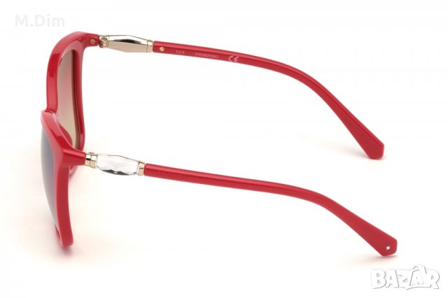 Swarovski нови дамски луксозни слънчеви очила с кристилни елементи червени , снимка 3 - Слънчеви и диоптрични очила - 33545942