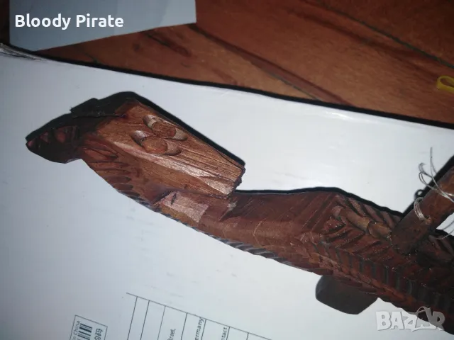 старинна гусла дърворезба , снимка 2 - Антикварни и старинни предмети - 49155354