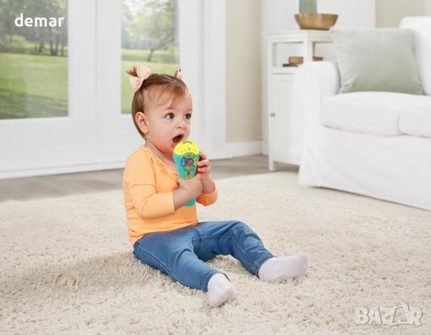 VTech Baby Интерактивна музикална играчка микрофон с 4 бутона за малки деца, снимка 3 - Образователни игри - 43960026