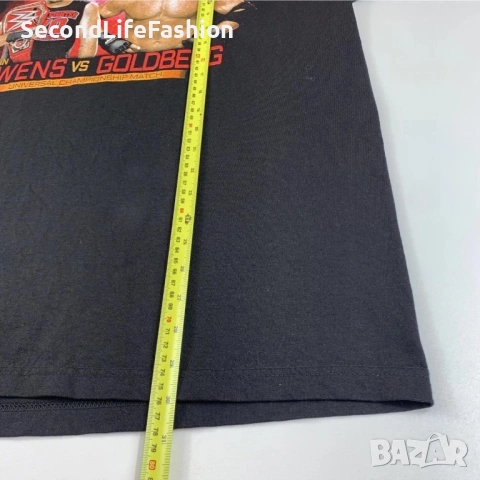 Тениска WWE Fastlane мач Оуенс срещу Голдбърг оригинална размер XL черна, снимка 4 - Тениски - 53119775