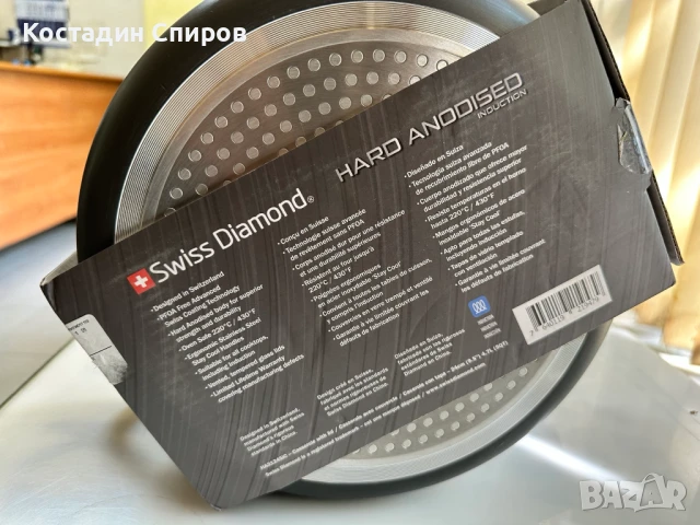 готварска тенджера Swiss Diamond 24 см, твърдо анодизирана , снимка 4 - Съдове за готвене - 50251814