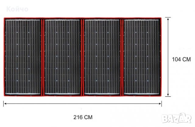 300 W сгъваем, гъвкав монокристален панел с контролер, снимка 1 - Хладилни чанти - 32577008