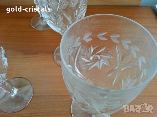  кристални чаши за вино , снимка 8 - Антикварни и старинни предмети - 28429063