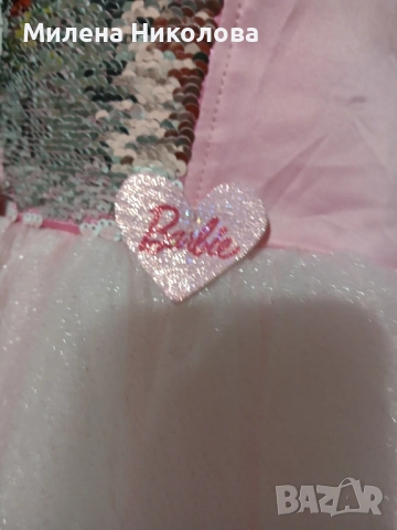 Рокля Barbie 6-7г, снимка 3 - Детски рокли и поли - 52240012