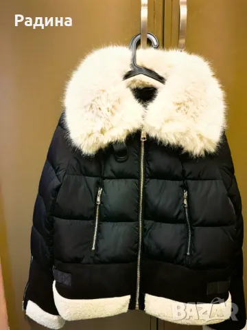 Продавам ново черно късо зимно яке М размер moda piu anna, снимка 7 - Якета - 49552982