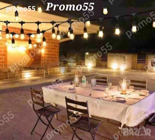 Светлинна верига от 10м. 20Бр лед крушки, лампи за декорация, снимка 11 - Декорация за дома - 50547653