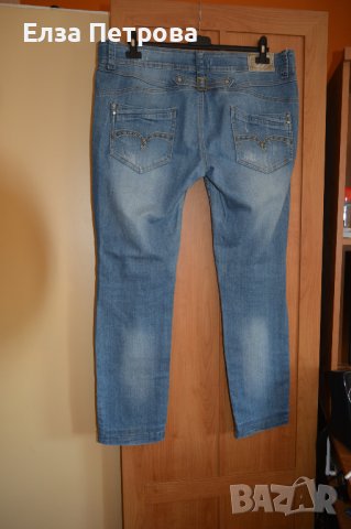 Дамски светлосини дъки с накъсано и по-светли нюанси, пролет-лято, снимка 2 - Дънки - 43482320