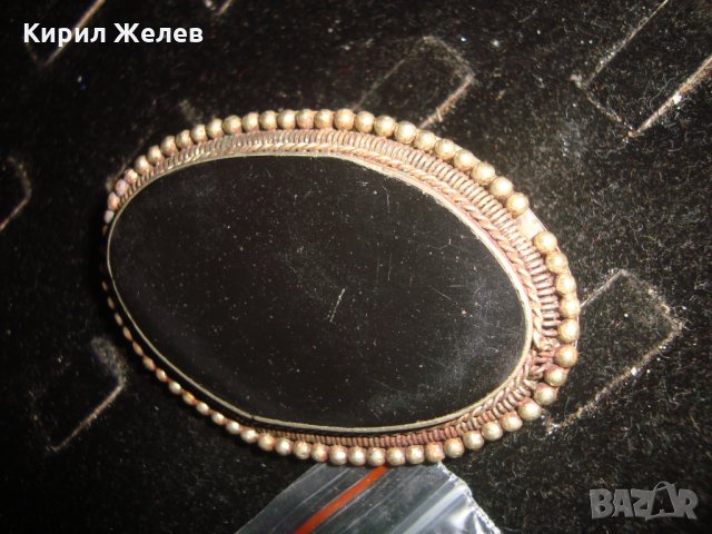 СТАРИННА САЧАНЕНА БРОШКА с ОГРОМЕН ШЛИФОВАН ЧЕРЕН ОНИКС РЪЧНА ЮВЕЛИРНА ИЗРАБОТКА 72361, снимка 14 - Антикварни и старинни предмети - 32265600