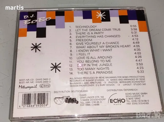 DJ BoBo CD , снимка 3 - CD дискове - 49310241