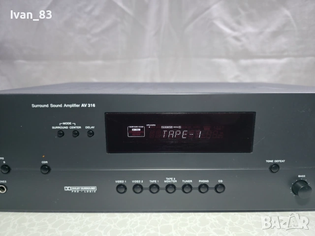 Усилвател NAD Av 316, снимка 4 - Ресийвъри, усилватели, смесителни пултове - 53540858