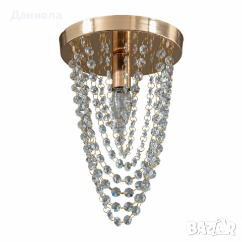 Луксозен плафон с кристали – впечатляващ светлинен ефект, снимка 3 - Лампи за таван - 51929848