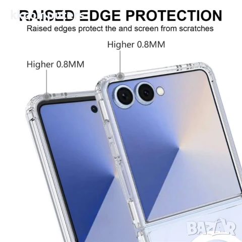 Прозрачен Калъф за Samsung Galaxy Z Flip7 5G с MagSafe Съвместимост + Скрийн Протектор, снимка 6 - Калъфи, кейсове - 51121192