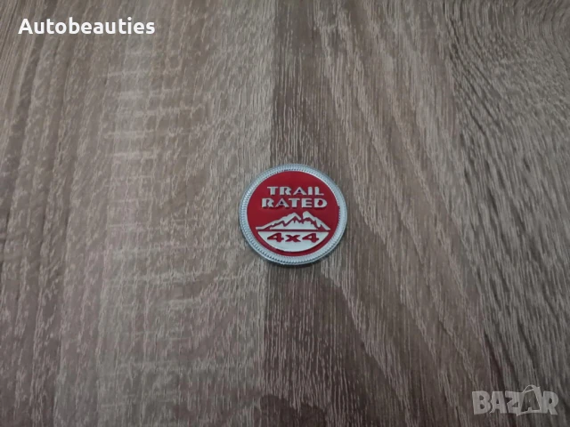 емблема червен кръг Trailrated за Jeep