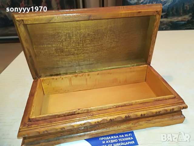 дървена кутия с цвете-20х10х6см, снимка 11 - Колекции - 28726400