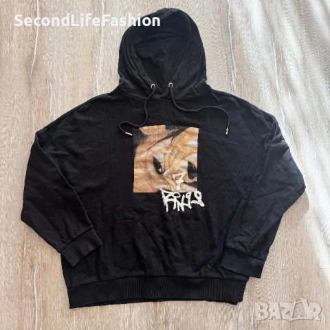 Дамски суичър с качулка овърсайзър Ariana Grande 7 Rings размер M, H&M