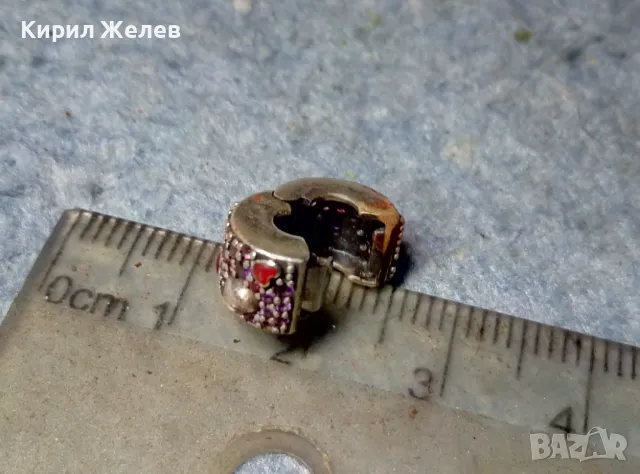 PANDORA СРЕБЪРЕН ЕЛЕМЕНТ За ГРИВНА ПАНДОРА СРЕБРО 925 с НАТУРАЛНИ КАМЪНИ РУБИН ГРАНАТ АМЕТИСТ 47668, снимка 3 - Гривни - 49142009