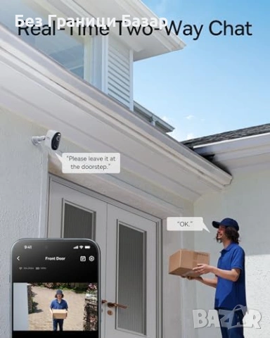 Нова Baseus N1 2K Безжична Външна Камера IP67 210 Дни Батерия Охрана дом, снимка 8 - IP камери - 53035539
