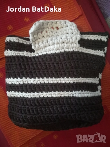 Хендмейд плетена чанта, снимка 4 - Чанти - 51612835