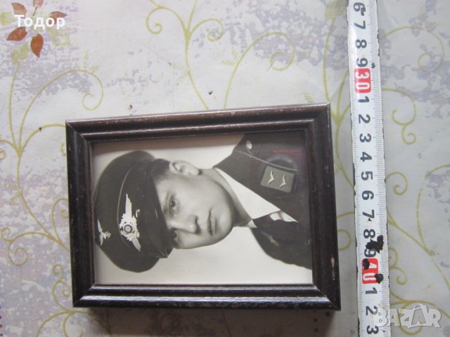 Стара немска снимка войник летец 3 Райх картина , снимка 3 - Картини - 28353662